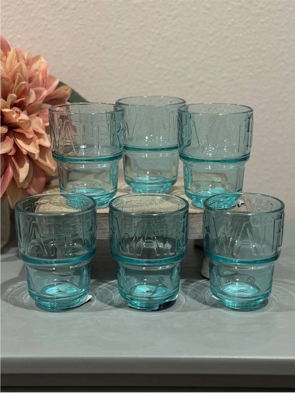 La Rochere Boston Water Tumbler Green Set Of 6. Made In France